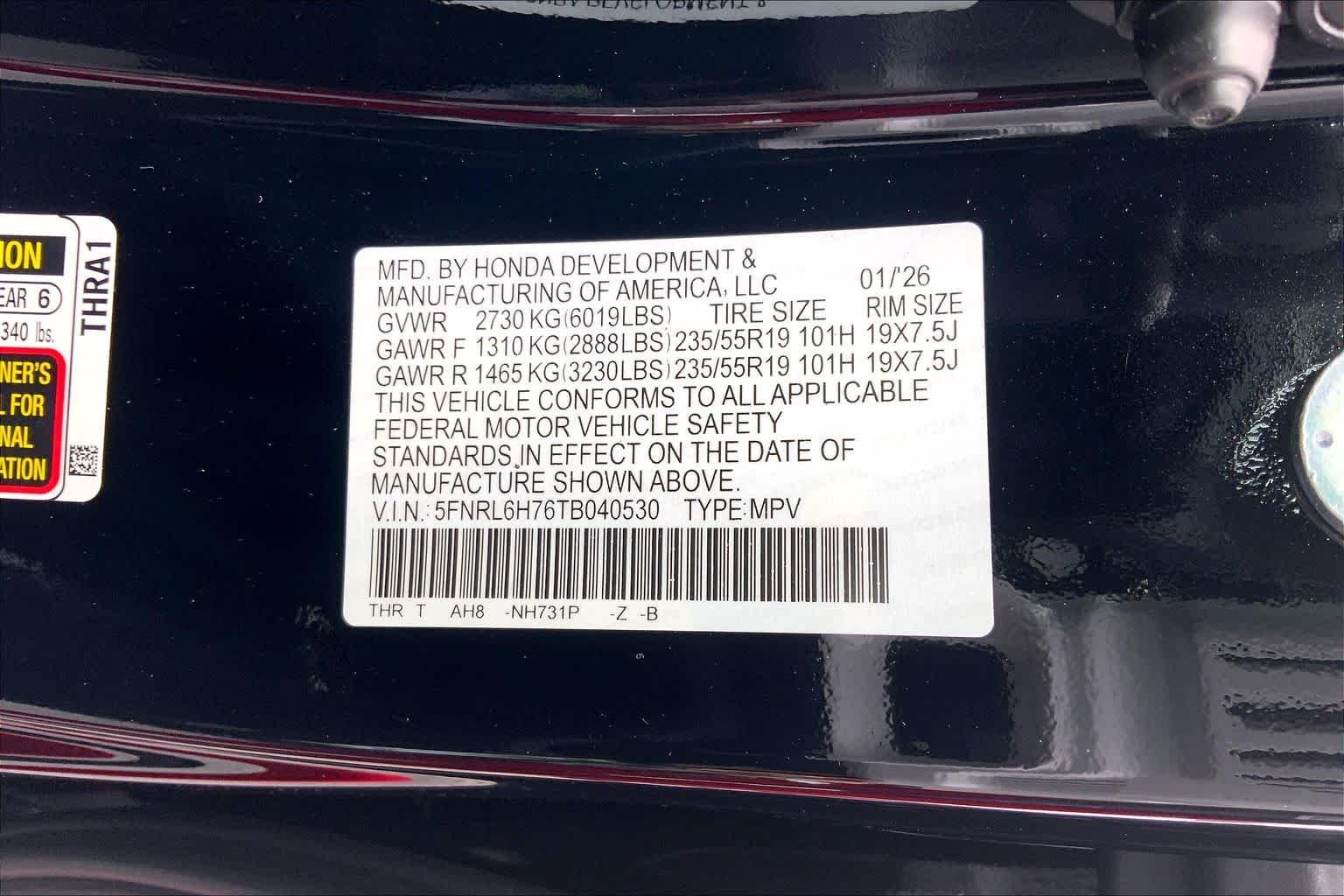 New 2026 Crystal Black Pearl Honda Sport-L image 18