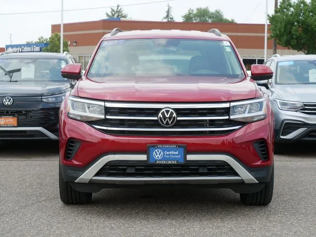 Certified 2023 Volkswagen Atlas SE w/Tech with VIN 1V2HR2CA9PC507950 for sale in Inver Grove Heights, Minnesota