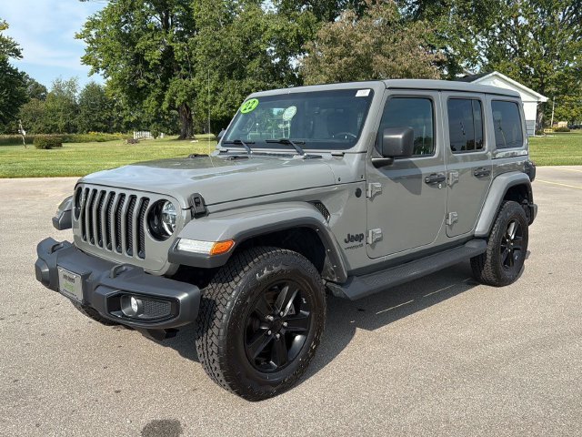 Used 2022 Gray Clearcoat Jeep Unlimited Sahara Altitude image 1