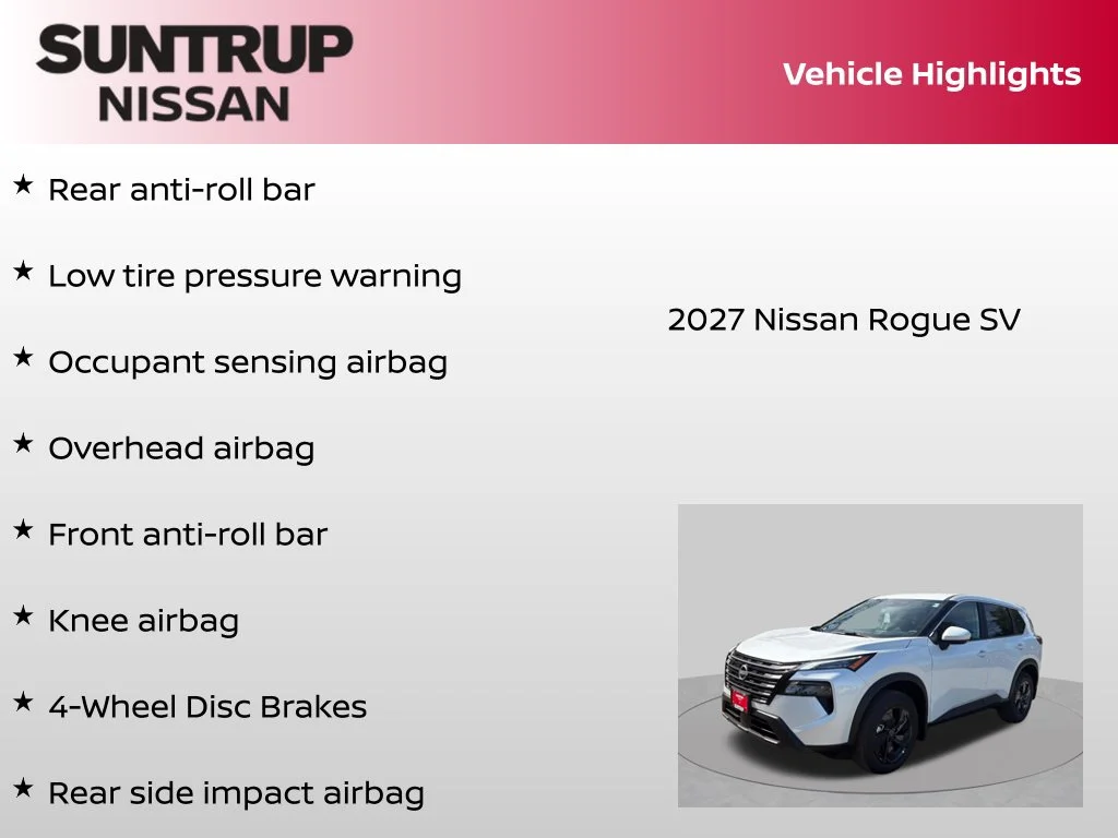 New 2027 White Nissan SV image 16