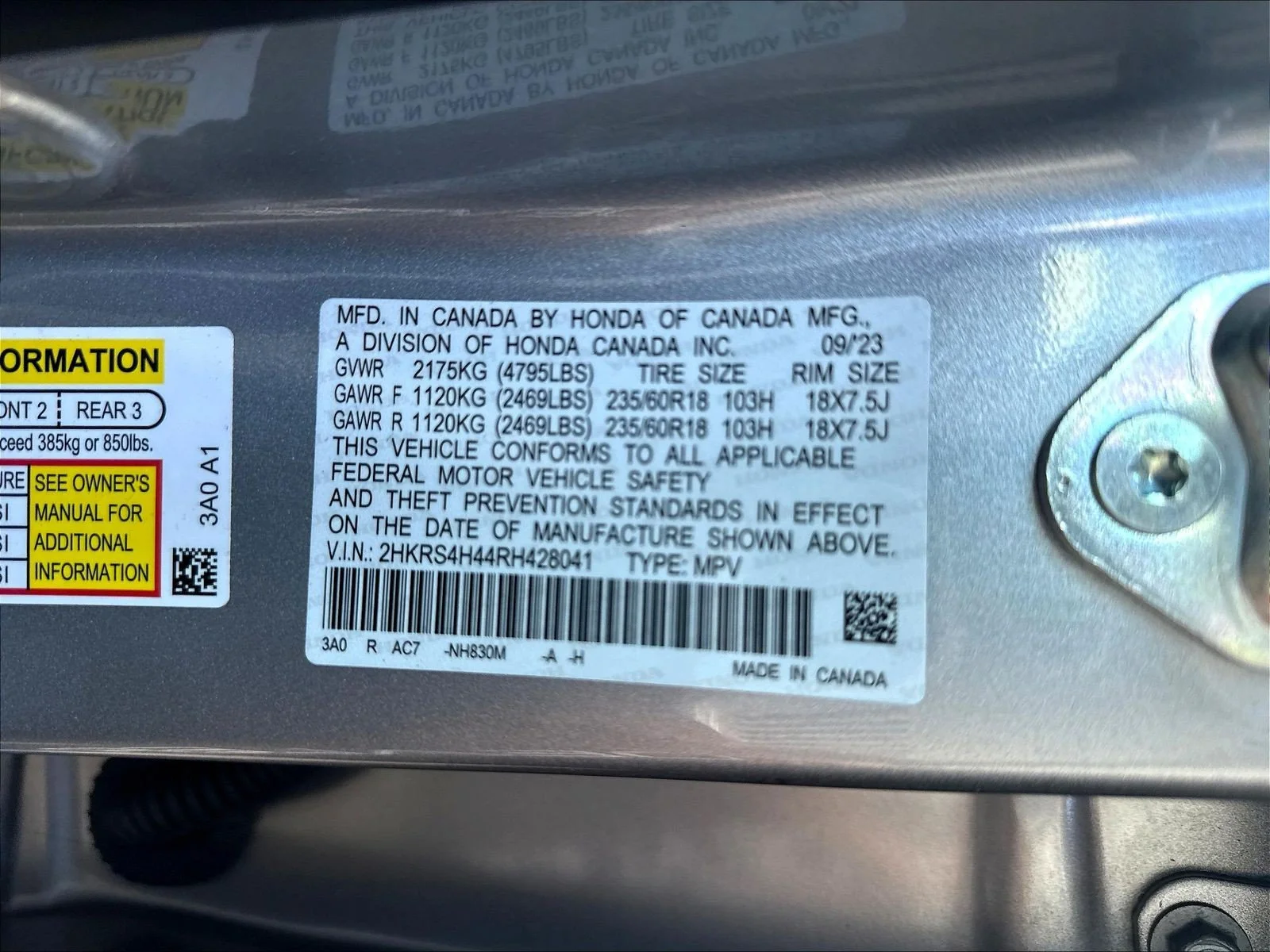 Used 2024 Silver Metallic Honda EX image 22