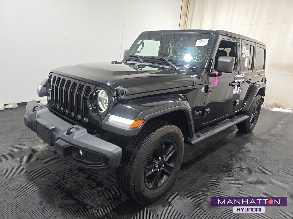 Used 2020 Black Jeep Unlimited Sahara image 1