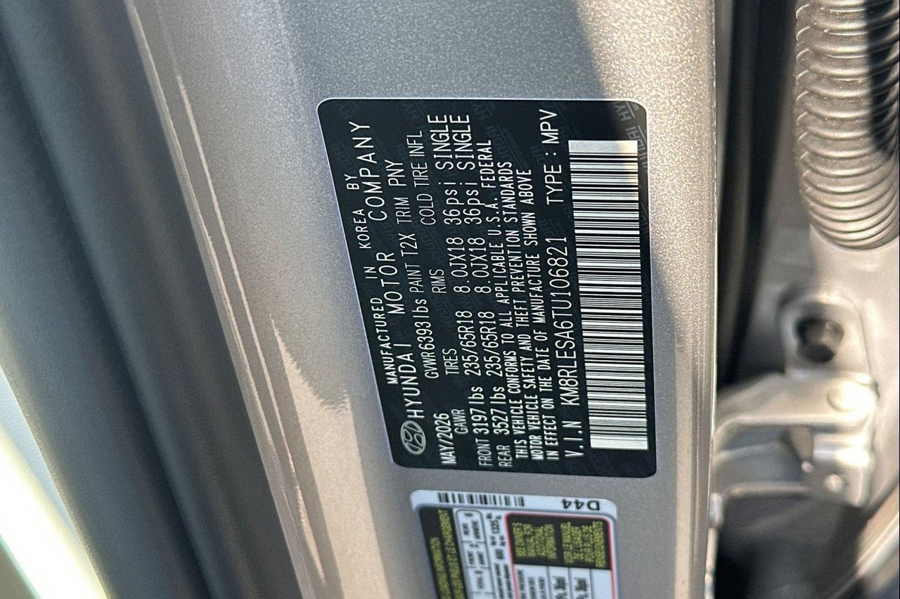 New 2026 Typhoon Silver Metallic Hyundai SEL 8P image 30