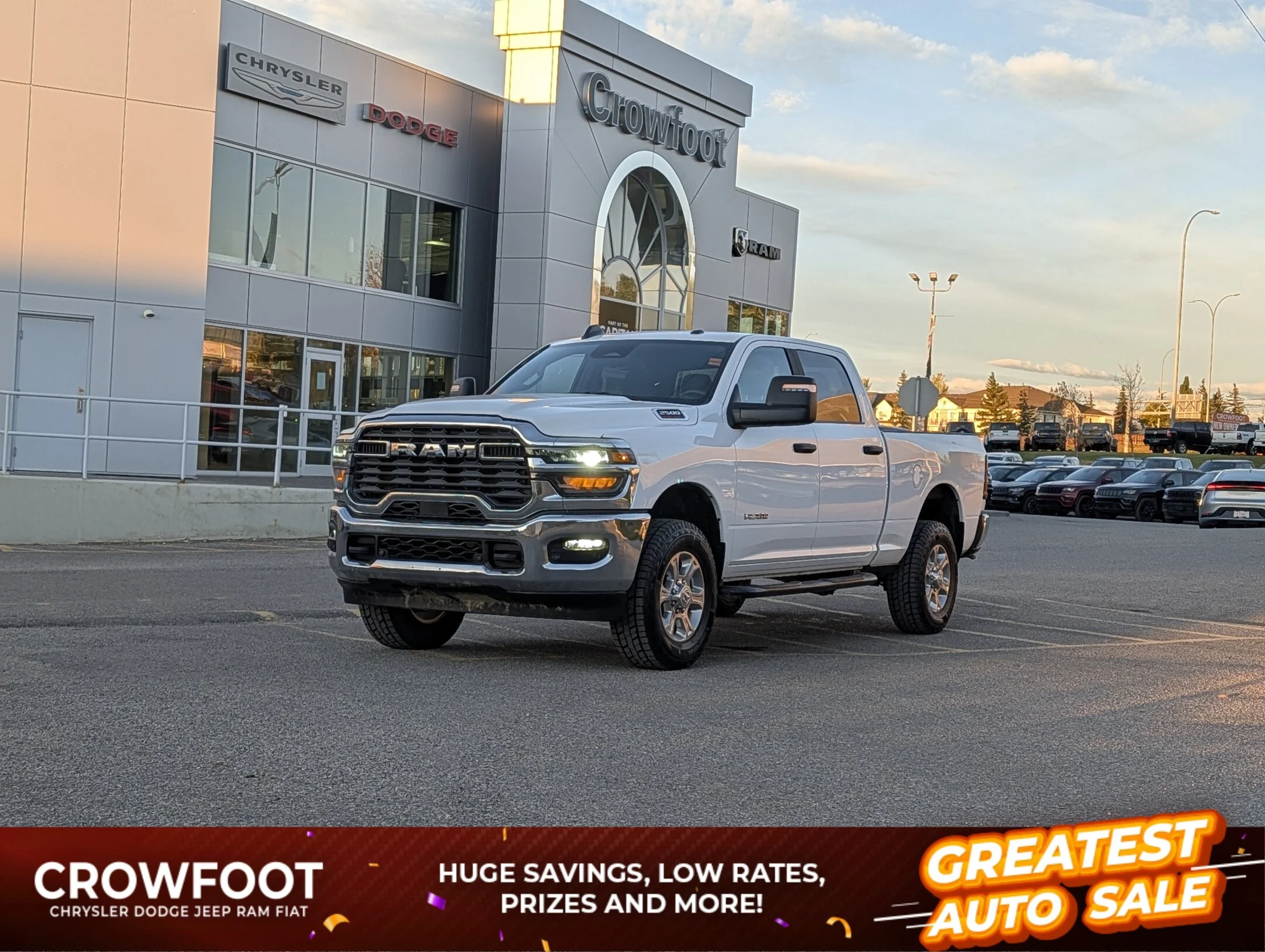 Used 2025 White RAM Big Horn - Level 1 Plus Grp - Alpine Audio - - Big Horn 4x4 Crew Cab 64 Box image 1