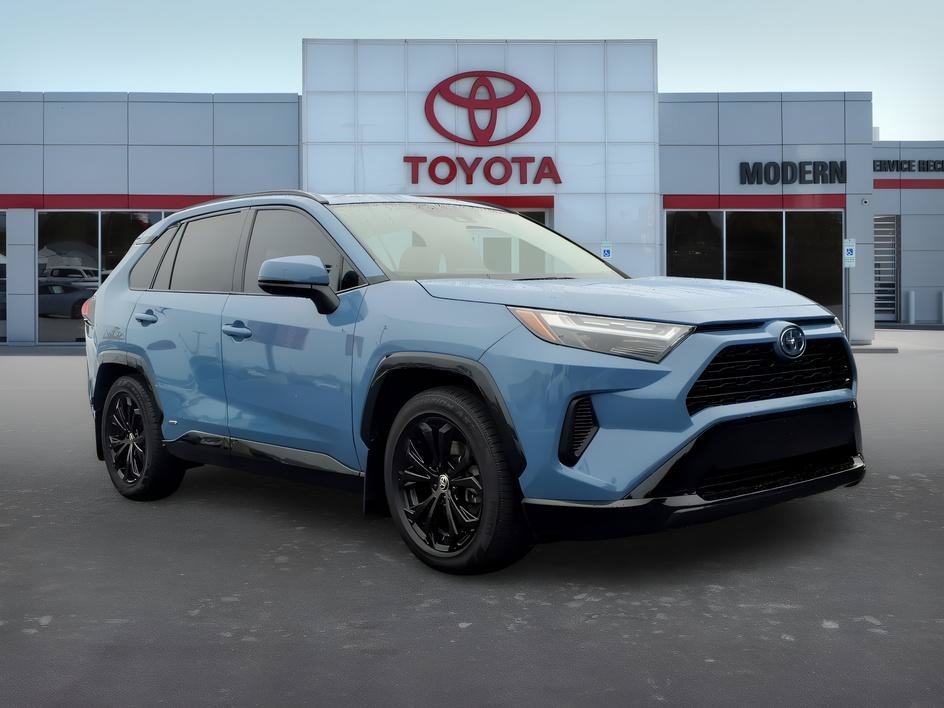 Used 2022 Cavalry Blue Toyota Hybrid SE image 7