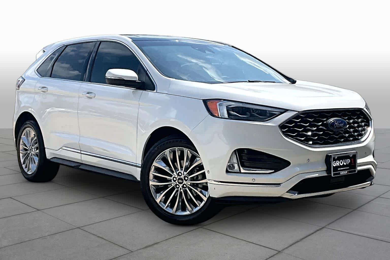 Used 2020 Star White Metallic Tri-Coat Ford Titanium image 3