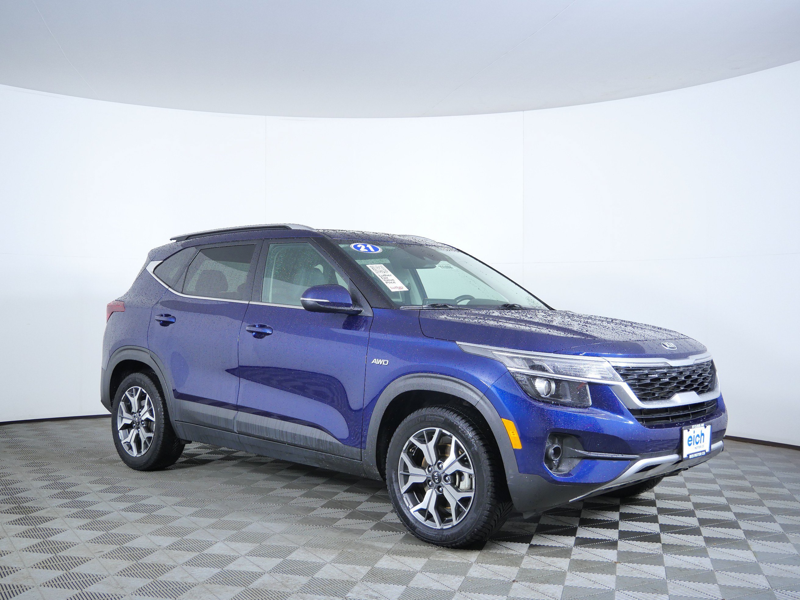 Used 2021 Dark Ocean Blue Kia EX image 1