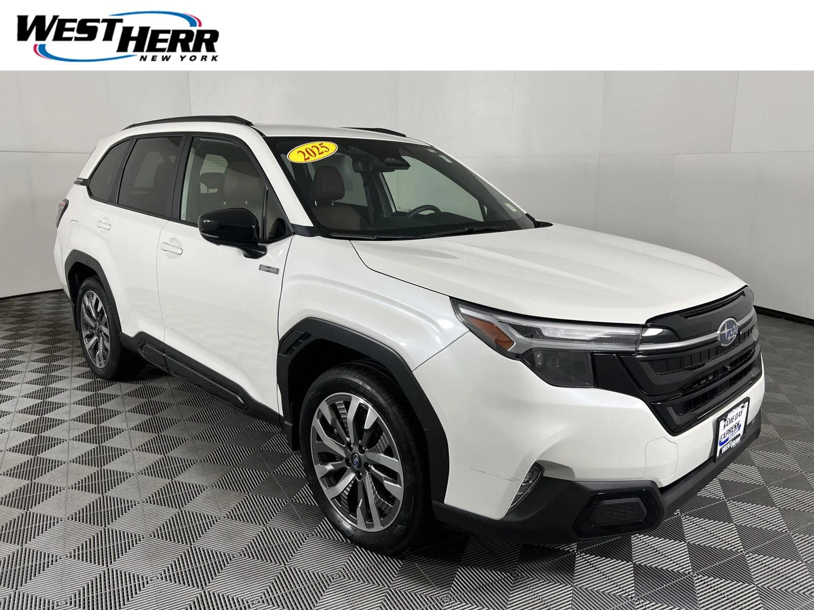 Used 2025 Crystal White Pearl Subaru Touring Hybrid image 1