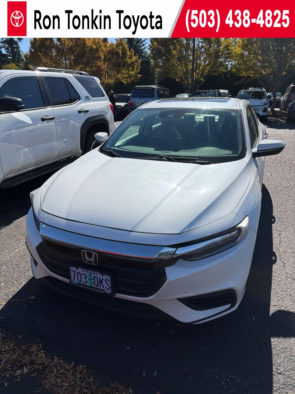 Used 2019 White Orchid Pearl Honda Touring image 1