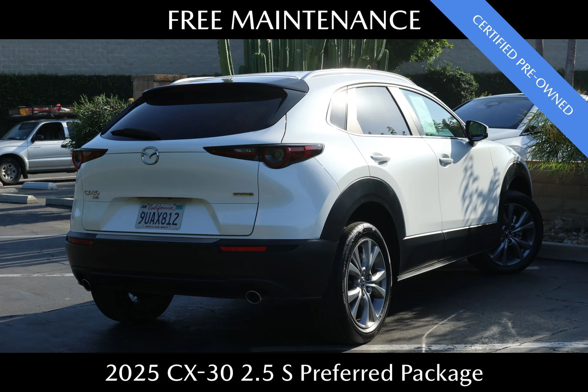 Certified Used 2025 White Mazda 2.5 S Preferred Package image 2