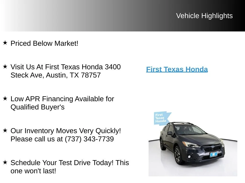 Used 2018 Dark Gray Metallic Subaru 2.0i Limited image 10