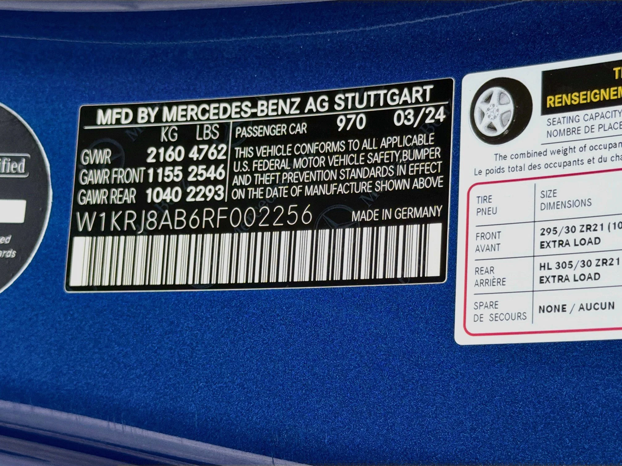 Used 2024 Blue Metallic Mercedes-Benz AMG® GT 55 image 42
