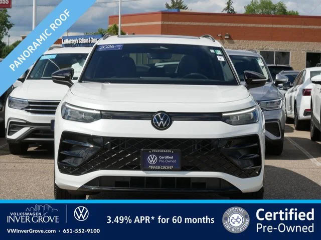 Certified 2026 Volkswagen Tiguan SE R-LINE BLACK with VIN 3VVGR7RM9TM005526 for sale in Inver Grove Heights, Minnesota