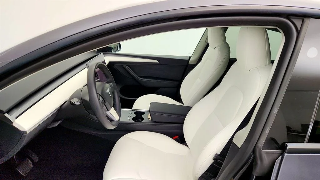 Used 2024 Stealth Grey Tesla Long Range AWD w/ 7-Seat White & Black Premium Interior image 25