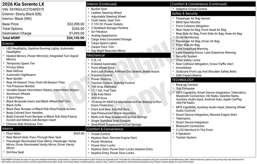 Certified Used 2026 Black Kia LX image 26