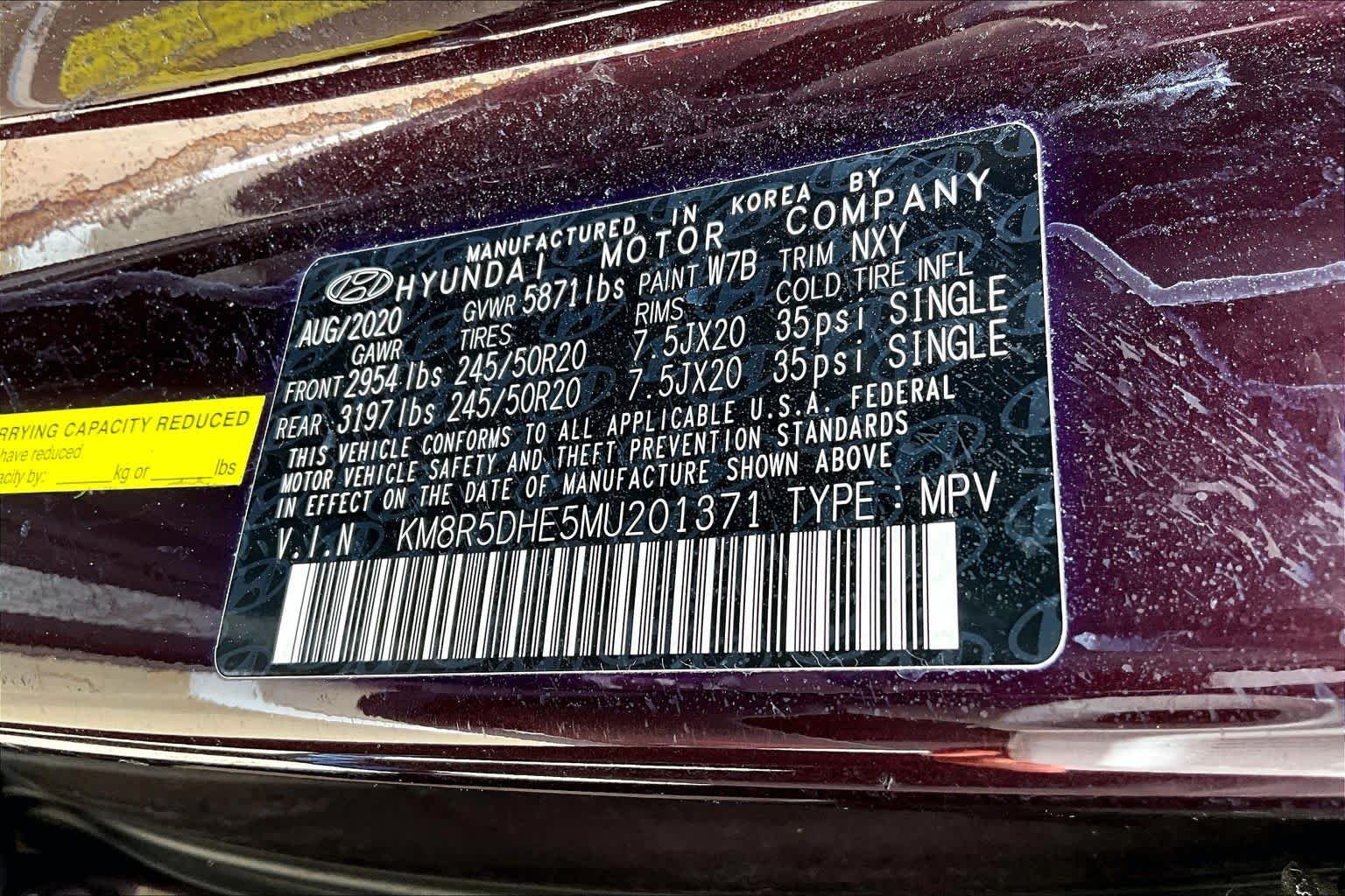 Used 2021 Sierra Burgundy Hyundai Limited image 52