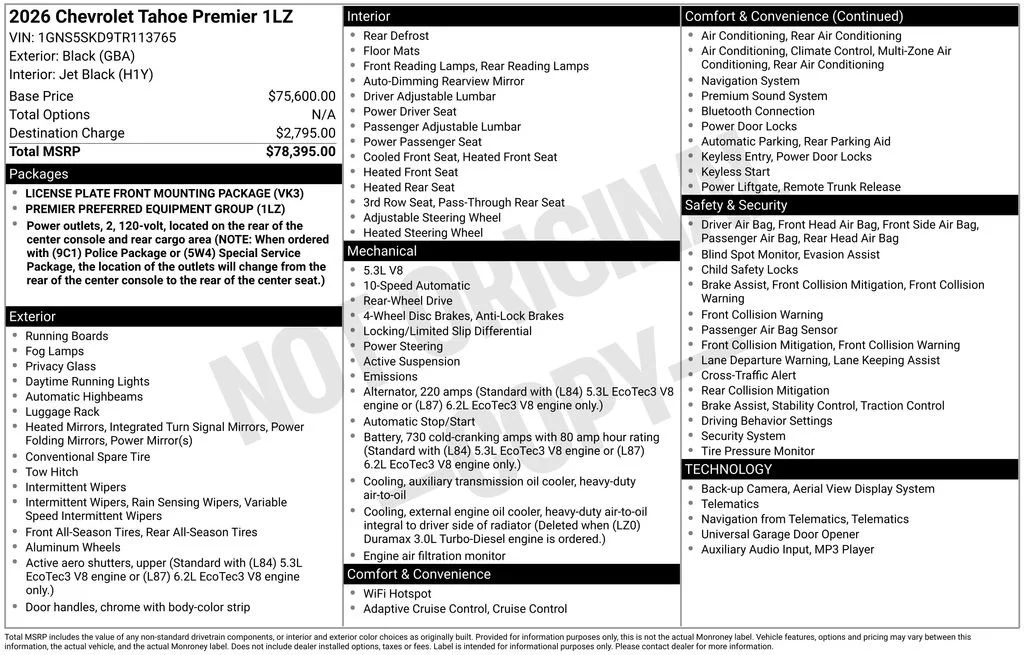 New 2026 Black Chevrolet Premier image 34