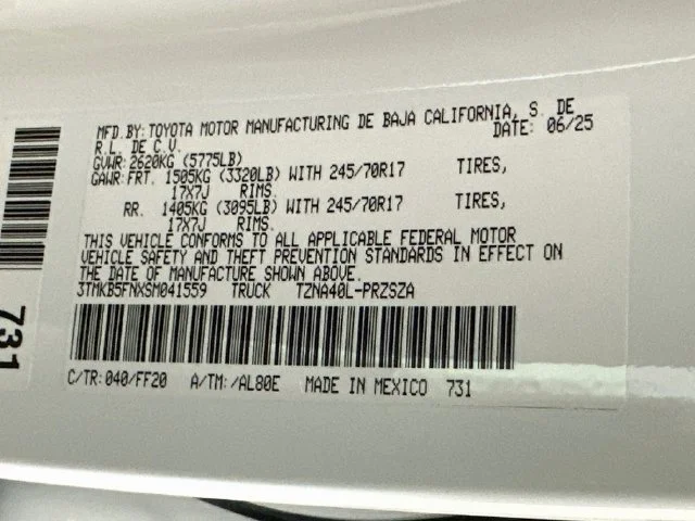 Certified Used 2025 White Toyota SR5 image 25