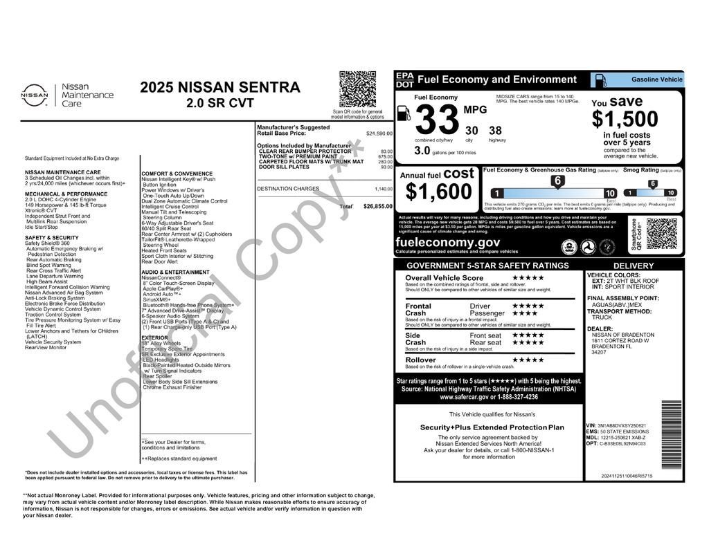 Certified Used 2025 White Nissan SR image 5