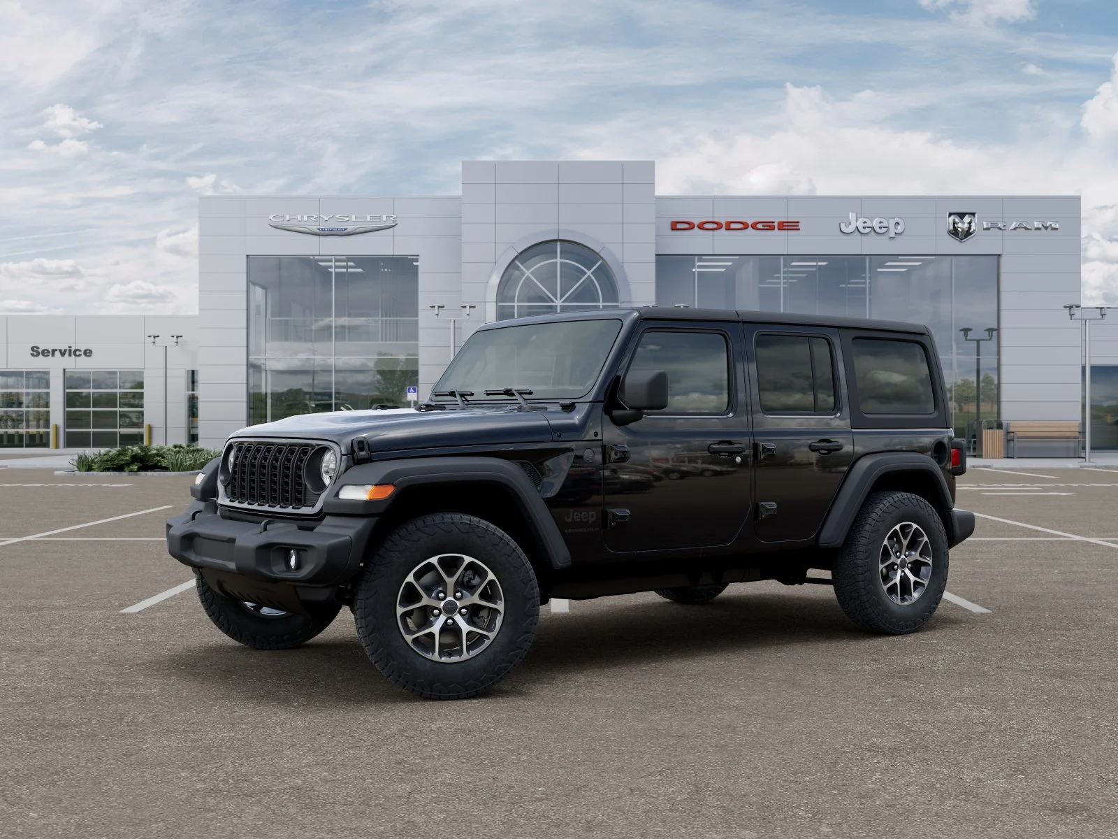 New 2025 Black Clear-Coat Exterior Paint Jeep Sport S image 31