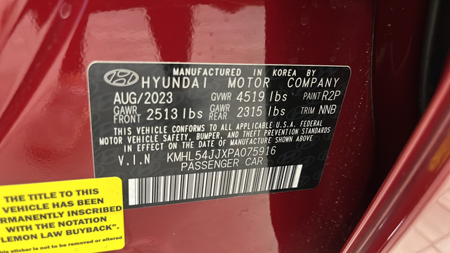 Used 2023 Ultimate Red Hyundai Limited image 29