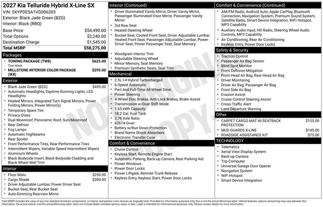 New 2027 Black Kia X-Line SX image 21