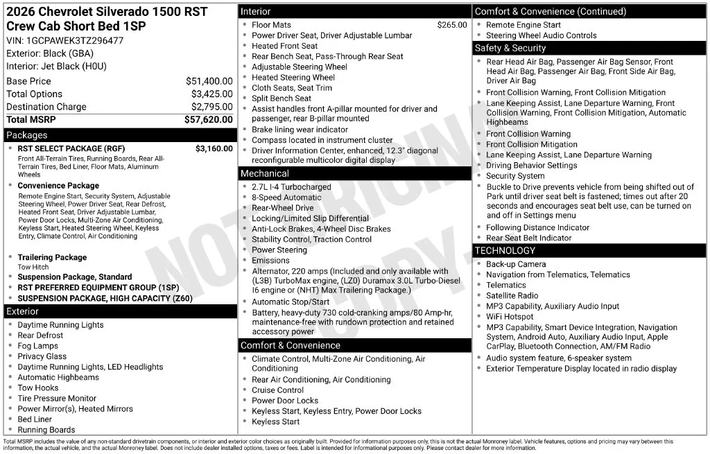 Used 2026 Black Chevrolet RST image 10