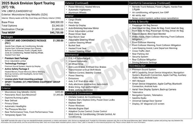 Used 2025 Gray Buick Sport Touring image 23