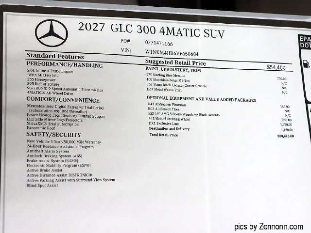 New 2027 Starling Blue Metallic Mercedes-Benz GLC 300 image 54