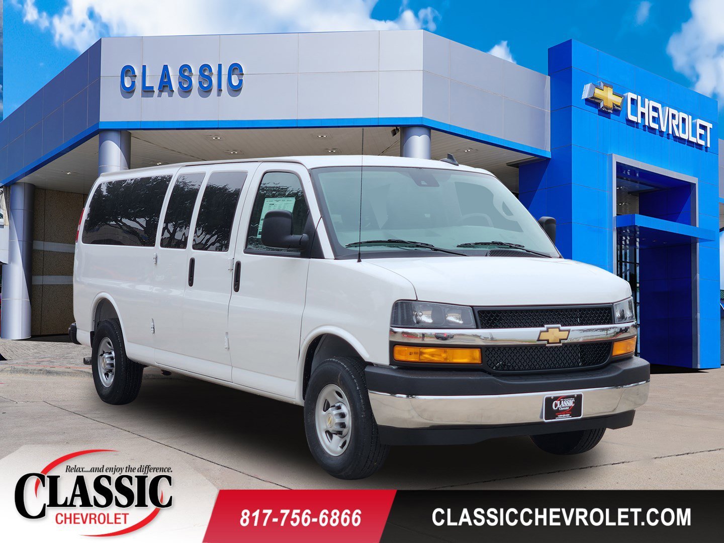 Summit White 2025 Chevrolet Express 3500 LS Extended RWD Van Rear-Wheel Drive