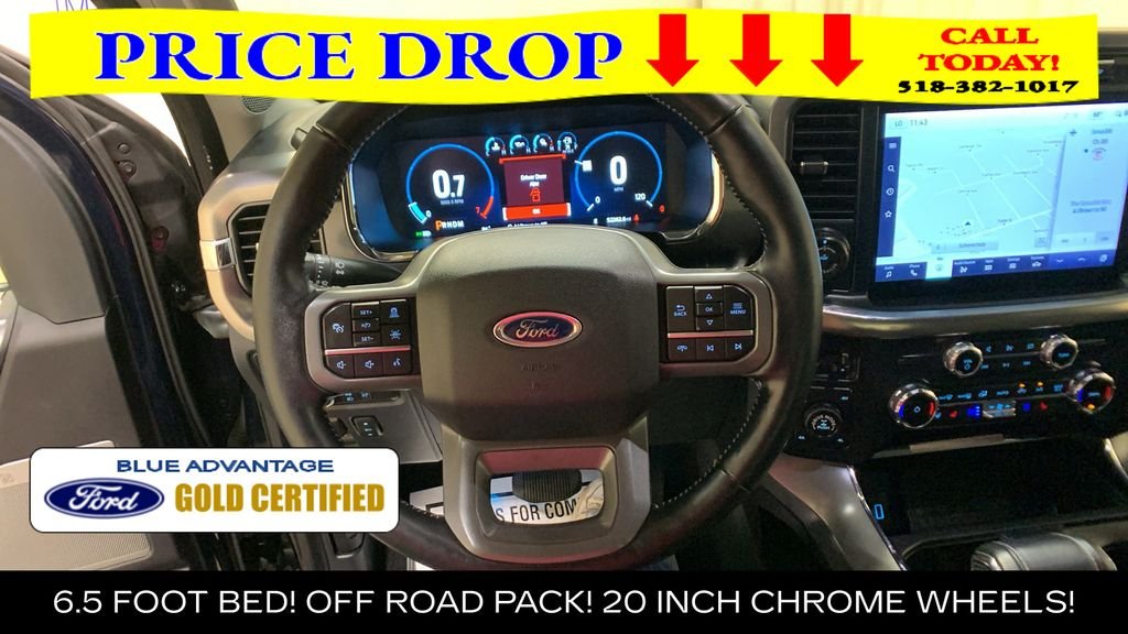 Certified Used 2022 Blue Metallic Ford Lariat image 34