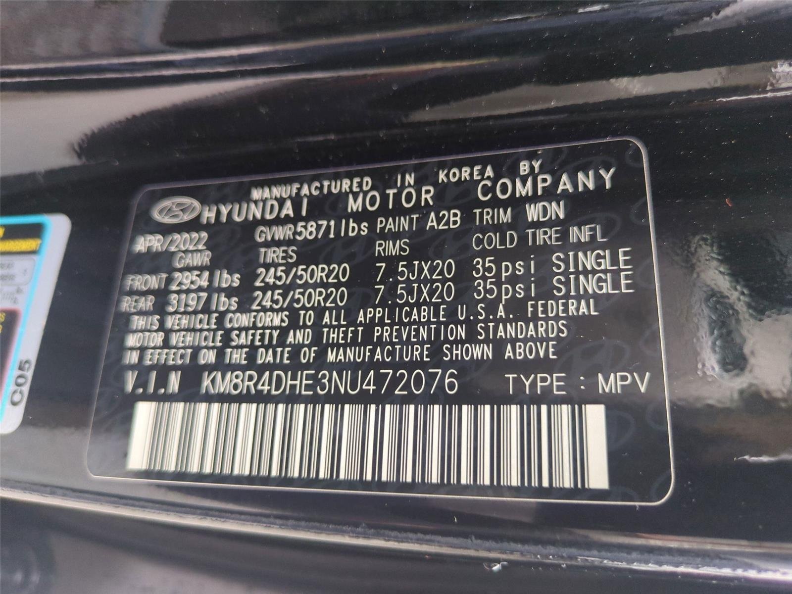 Used 2022 Abyss Black Pearl Hyundai SEL image 43