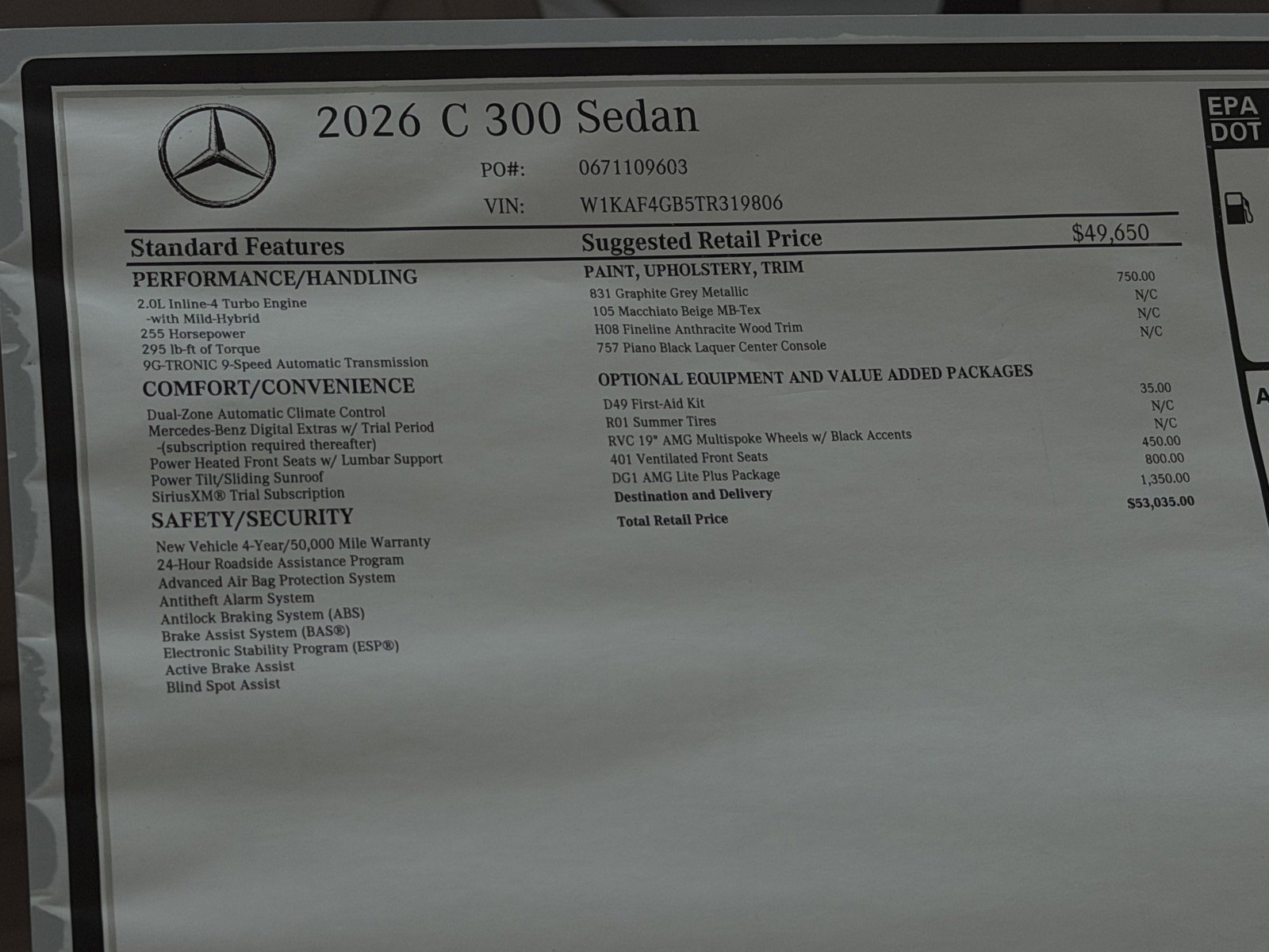 New 2026 Graphite Grey Metallic Mercedes-Benz C 300 image 40