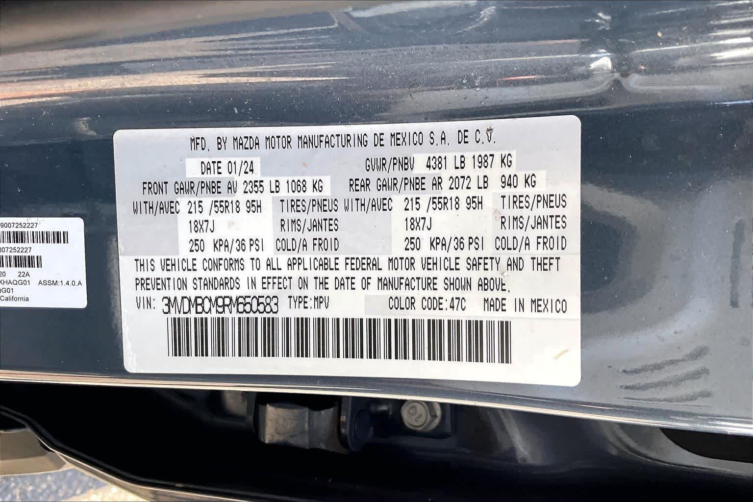 Used 2024 Polymetal Gray Metallic Mazda 2.5 S Carbon Edition image 35