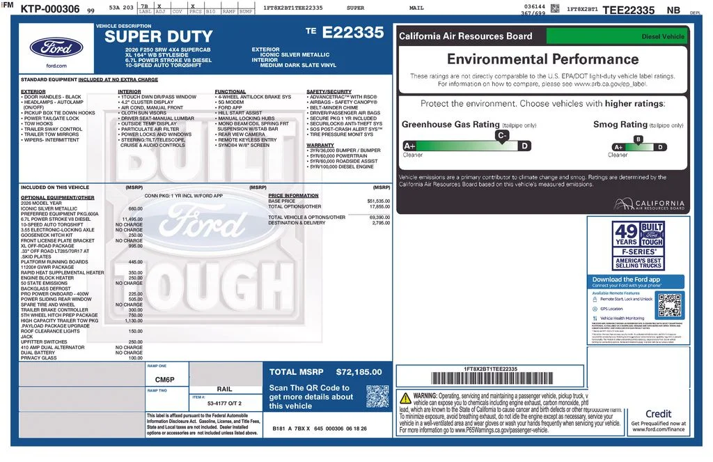 New 2026 Agate Black Metallic Ford F-250® XL image 34