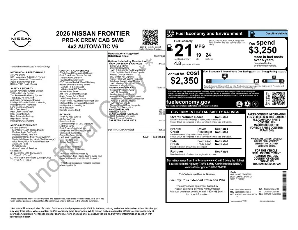 New 2026 Gray Nissan PRO-X image 42