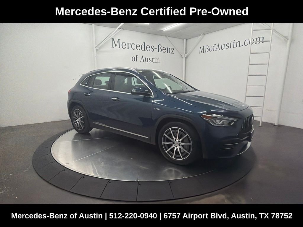 Certified Used 2021 Blue Mercedes-Benz GLA 35 AMG® image 1