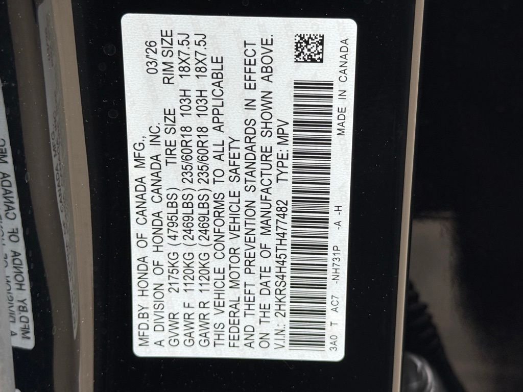 Certified Used 2026 Crystal Black Pearl Honda AWD EX image 30