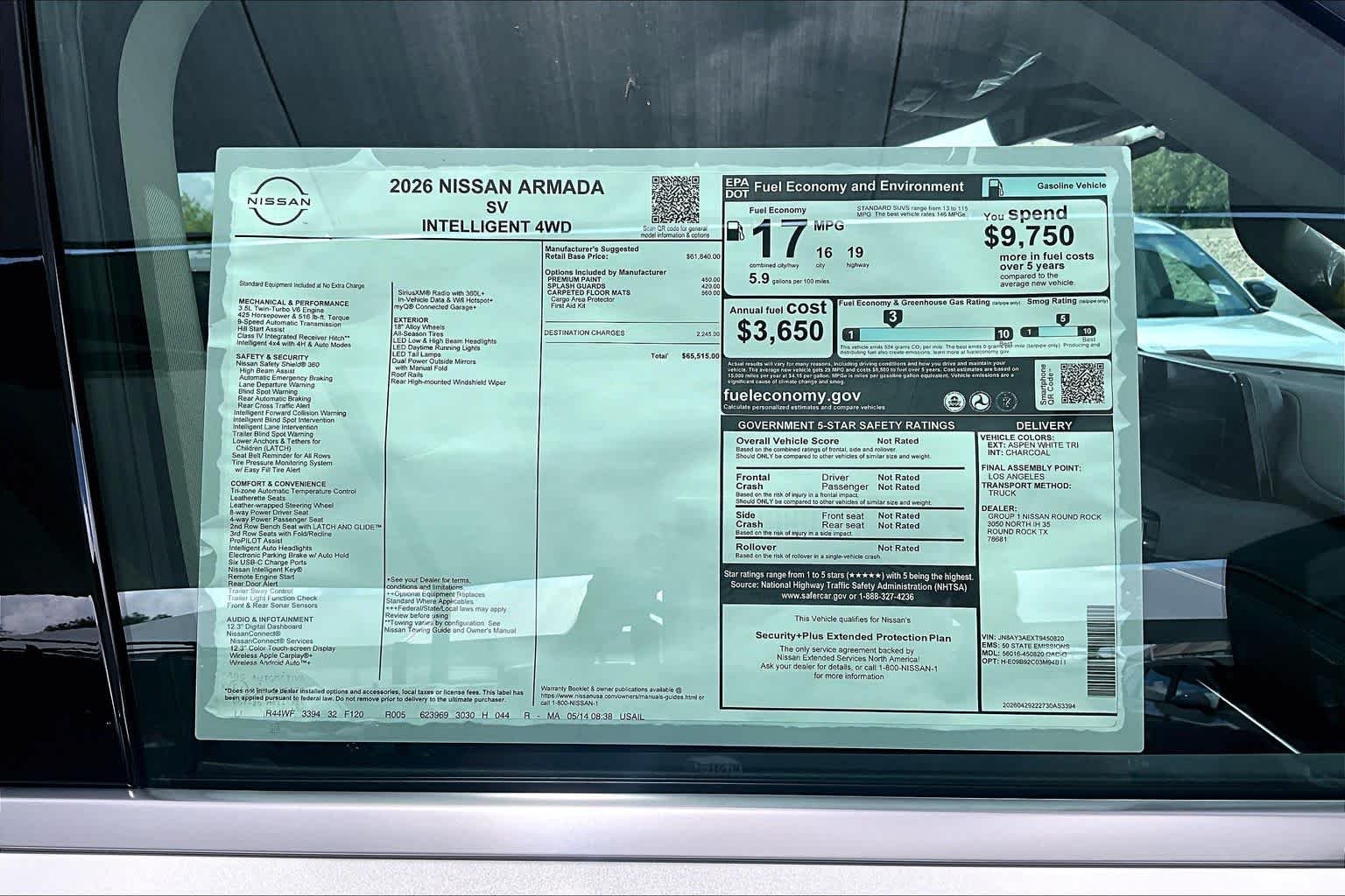 New 2026 ASPEN WHIT QACG Nissan SV image 19
