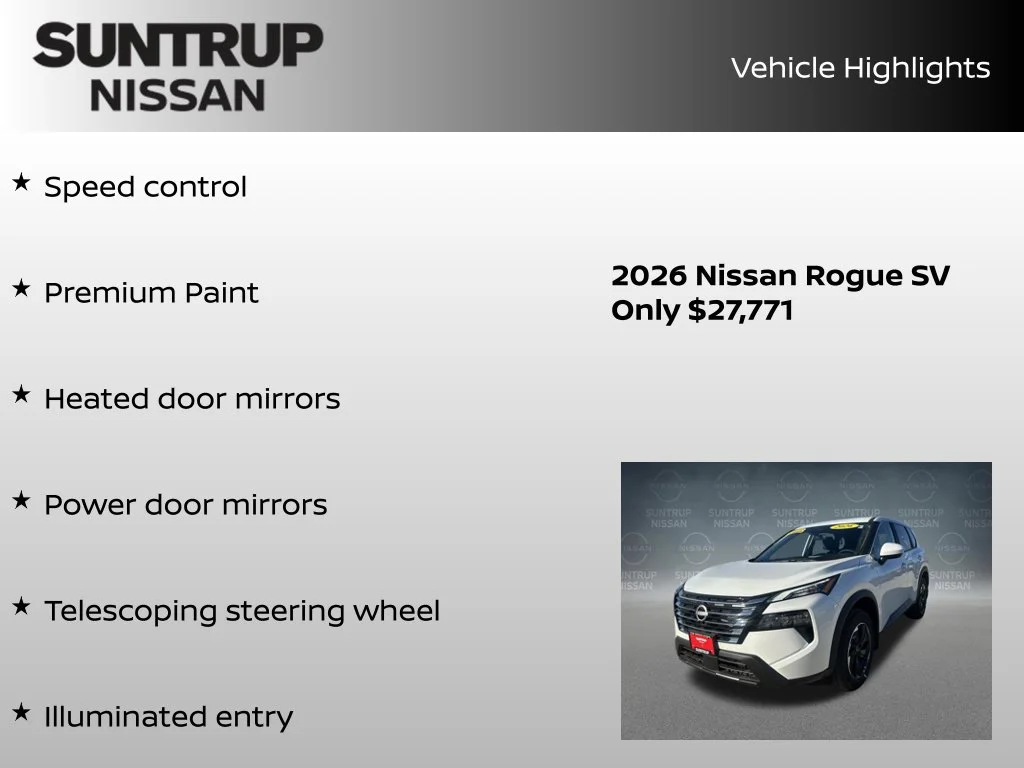 Certified Used 2026 White Nissan SV image 45