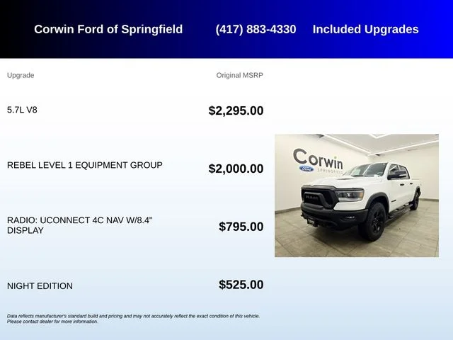 Used 2021 Bright White Clearcoat Ram Rebel image 5