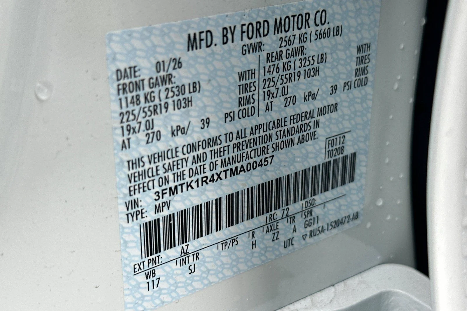 New 2026 Star White Metallic Tri-coat Ford Select image 30