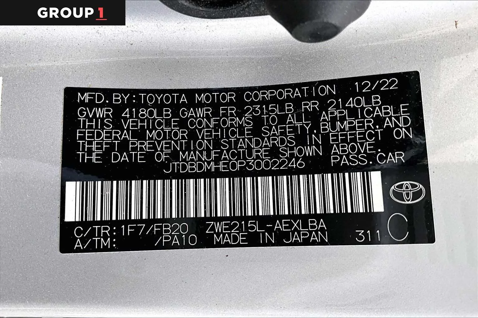 Used 2023 Classic Silver Metallic Toyota Hybrid LE image 36