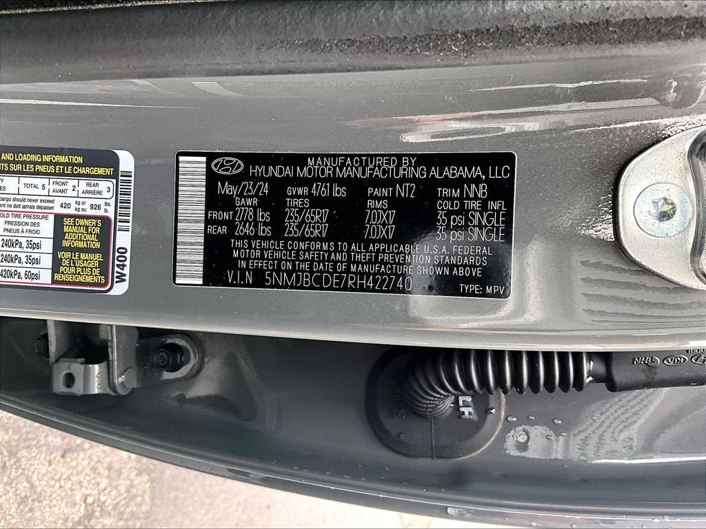 Used 2024 Hampton Gray Hyundai SEL image 35