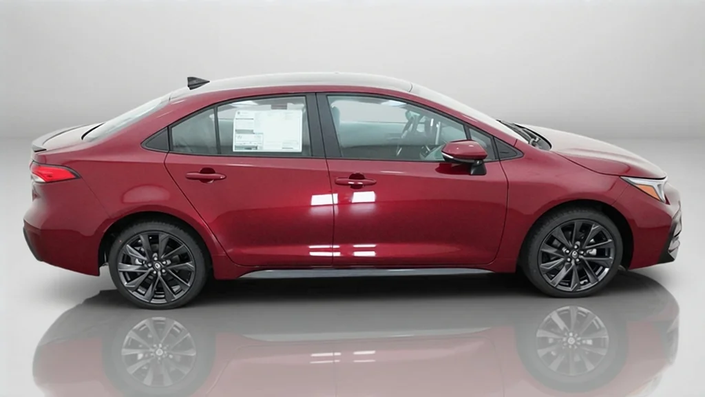 New 2027 Ruby Flare Pearl with Inked roof Toyota SE image 7