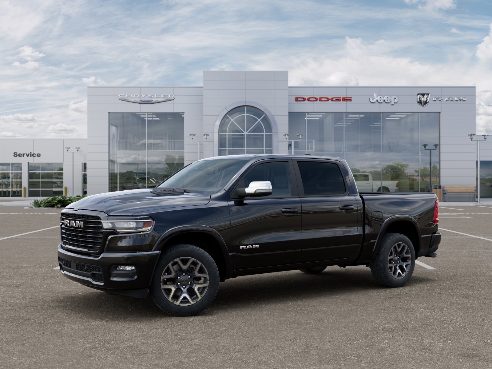 New 2026 Diamond Black Crystal Pearl-Coat Exterior Paint RAM Laramie image 11
