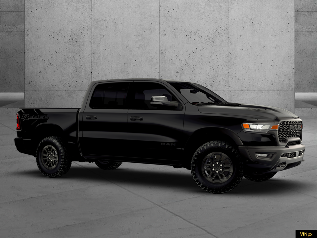 New 2026 Diamond Black Crystal Pearl-Coat Exterior Paint RAM Rebel image 8
