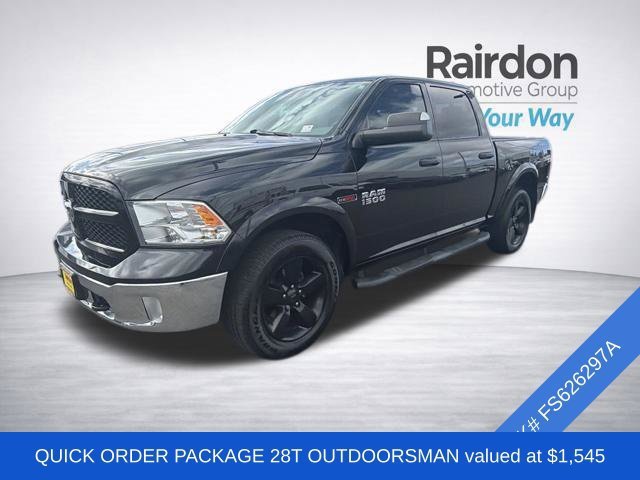 Used 2015 Brilliant Black Crystal Pearlcoat Ram Outdoorsman image 3