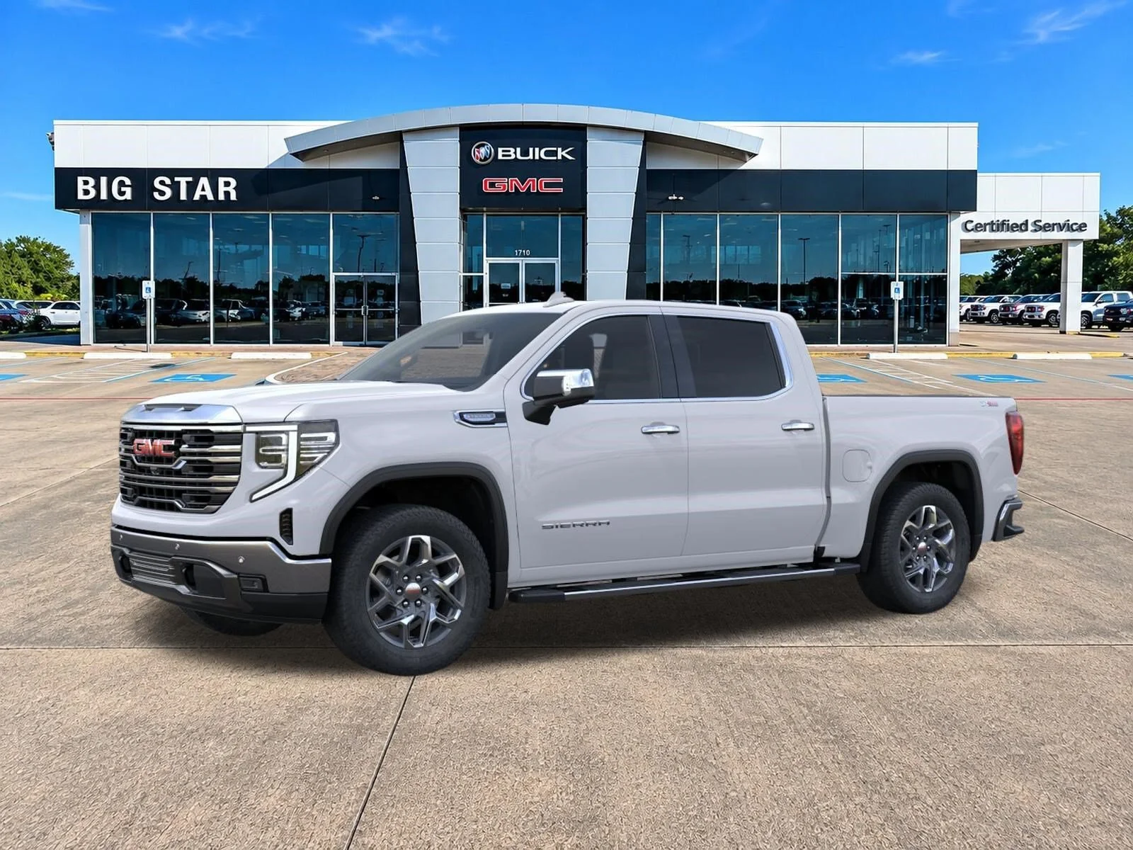 New 2026 Glacier White Tricoat GMC SLT image 2