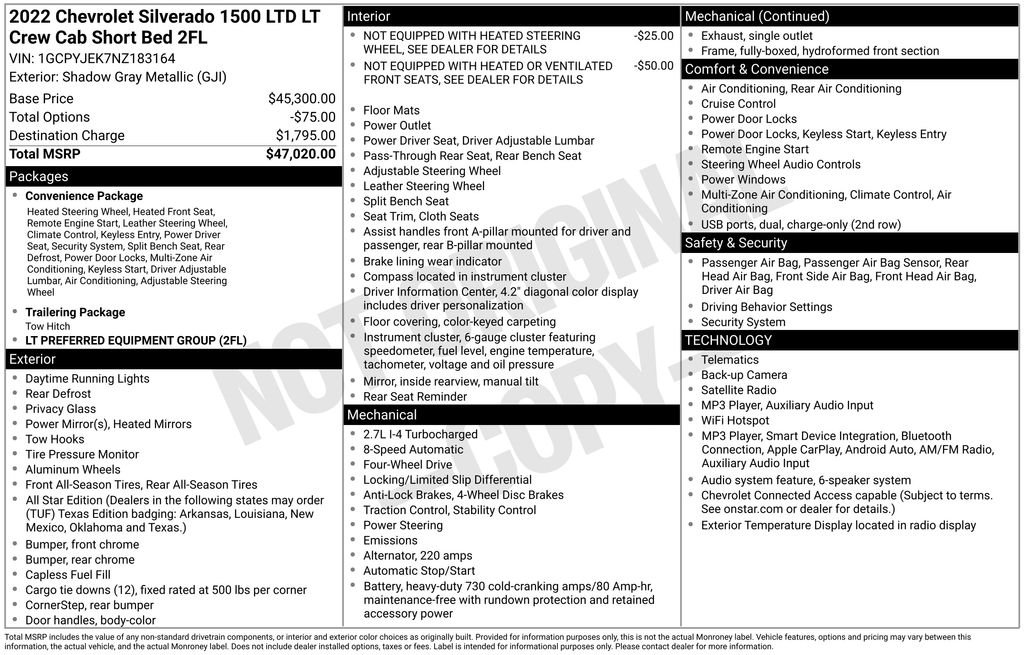 Used 2022 Gray Chevrolet LT image 27